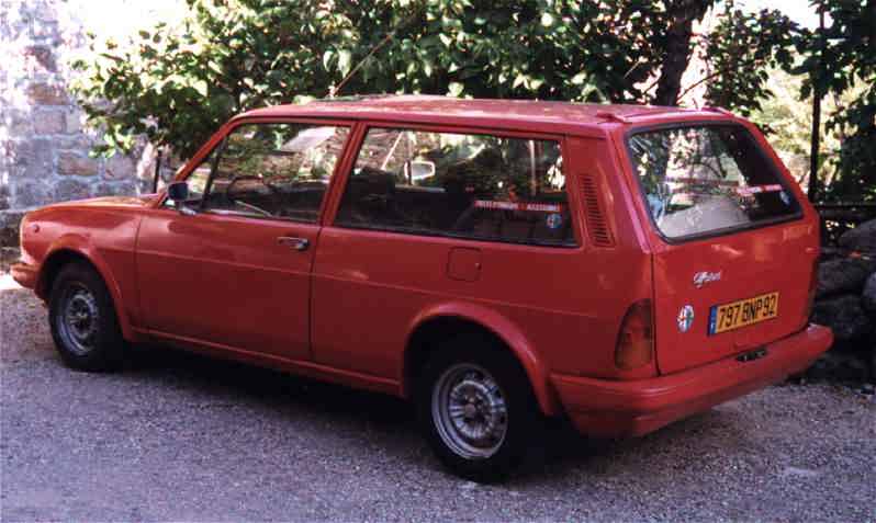 L'Alfasud Giardinetta vue de 3/4 arrire, la vue la plus originale je trouve