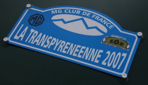 Plaque Rallye TPyr2007 - Photo Andr Pons
