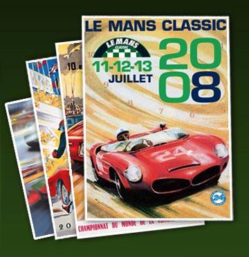 Affiche 2008 du Mans Classic, cliquer pour aller sur le site Officiel